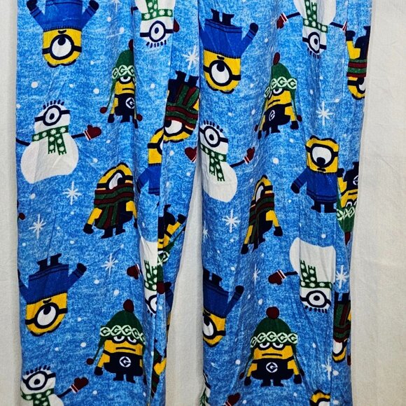 Illumination Presents Men's Minions Print Blue Pajama Lounge Pants Medium - Picture 4 of 7